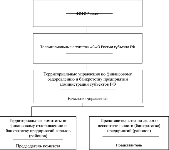 Рис. 1.9. Организационно-штатная структура ФСФО России